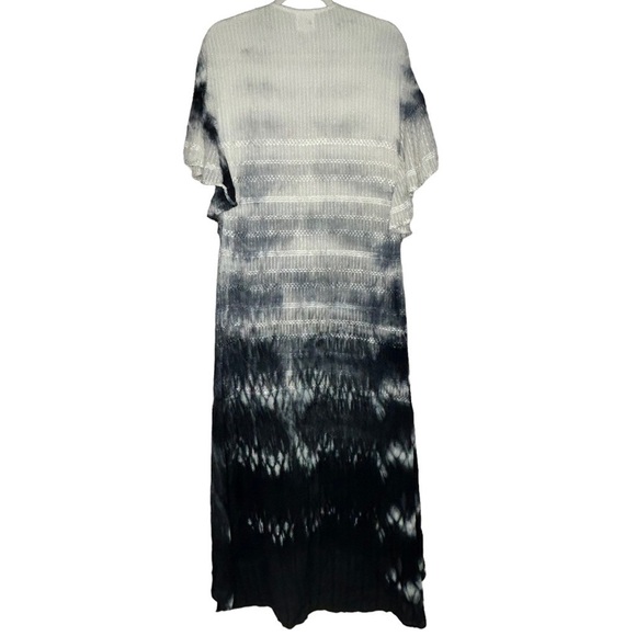 TRYB Ombre Tie Dye 100% Silk High Low Maxi Dress - Picture 3 of 12